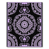 Purple Purple Ornate Mandala Area Rug
