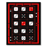 Red Black Dice Grid Area Rug