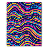Geometric Modern Vibrant Wavy Multi-Color Area Rug