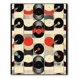 Retro Vinyl Records Geometric Rug