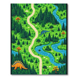 Dinosaur Forest Adventure Path Kids Rug