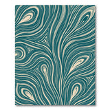Teal Abstract Swirl Area Rug