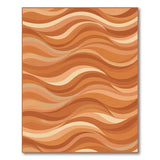 Abstract Area Orange Wavy Abstract Area Rug