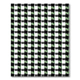 Distressed Green Checkered Area Rug