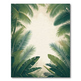 Green Lush Green Palm Frond Coastal Area Rug