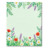 Floral Border Area Rug with Daisies Poppies Lavender