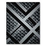 Geometric Modern Black and White Bold Black White Geometric Woven Area Rug