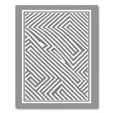 Grey Grey Maze Labyrinth Geometric Area Rug