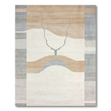 Neutral Geometric Antler Abstract Area Rug