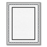 Geometric Modern Grey Grey Geometric Border Area Rug