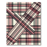 Pink Plaid Geometric Modern Area Rug