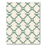 Elegant Green Trellis Floral Area Rug