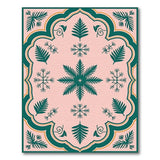 Blush Pink Persian Fern Snowflake Rug