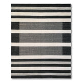 Geometric Modern Stripe Black White Geometric Stripe Area Rug
