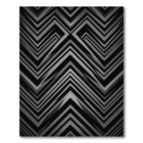 Bold Geometric Zigzag Black White Area Rug