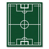 Green Soccer Field Area Rug