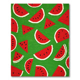 Watermelon Slices Green Area Rug