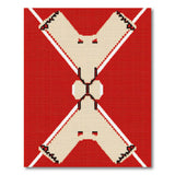 Bold Red Cross Southwestern Area Rug