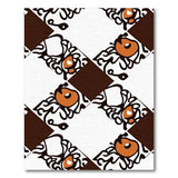 Orange Fruit Vine Swirl Area Rug