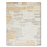 Beige and Neutral Abstract Wavy Beige Grey Area Rug