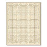 Elegant Beige Lattice Geometric Area Rug