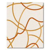 Beige and Neutral Abstract Wavy Lines Beige Area Rug