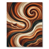 Swirling Earth Tone Abstract Area Rug