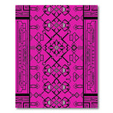 Bold Pink Art Deco Geometric Area Rug