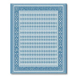 Geometric Modern Blue and Teal Blue Diamond Geometric Area Rug