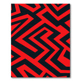 Red Bold Red Black Geometric Zigzag Area Rug