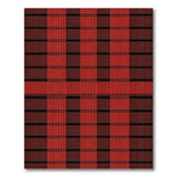 Red Classic Red Black Plaid Area Rug