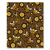 ODIKA Bumblebee Garden Whimsical Washable Low Pile Area Rug