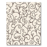 Beige Floral Swirl Vine Area Rug