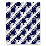 Navy Houndstooth Geometric Area Rug