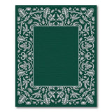 Emerald Green Persian Floral Border Rug