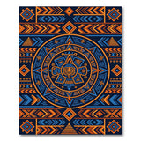 Aztec Sun Stone Heritage Tribal Rug