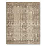Textured Beige Tan Striped Woven Area Rug