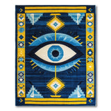 Mystic Evil Eye Navy Southwestern Rug