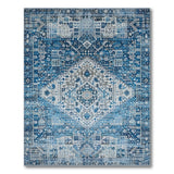 Blue and Teal Indigo Blue Persian Medallion Area Rug