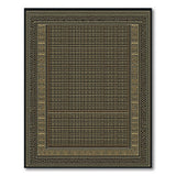 Intricate Gold on Black Heritage Tribal Rug