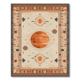 Southwestern Orange Sunburst Area Rug