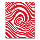 Swirl Bold Red Swirl Abstract Area Rug