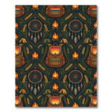 Boho Adventure Backpack Campfire Area Rug