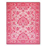 Ornate Pink Floral Persian Rug