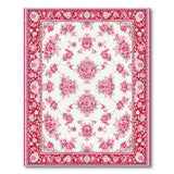 Pink Rose Floral Persian Area Rug