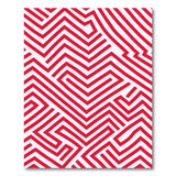 Bold Red Zigzag Heart Geometric Area Rug
