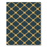 Navy Gold Interlocking Geometric Area Rug