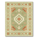 Green Southwestern Area Rug