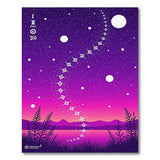 Purple Cosmic Star Trail Area Rug