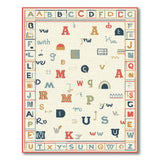 Whimsical Multi-Color Alphabet Kids Area Rug